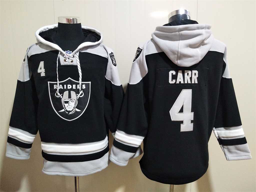 Raiders 4 Derek Carr Black All Stitched Sweatshirt Hoodie,We sell and wholesale Raiders 4 Derek Carr Black All Stitched Sweatshirt Hoodie on line form chian!